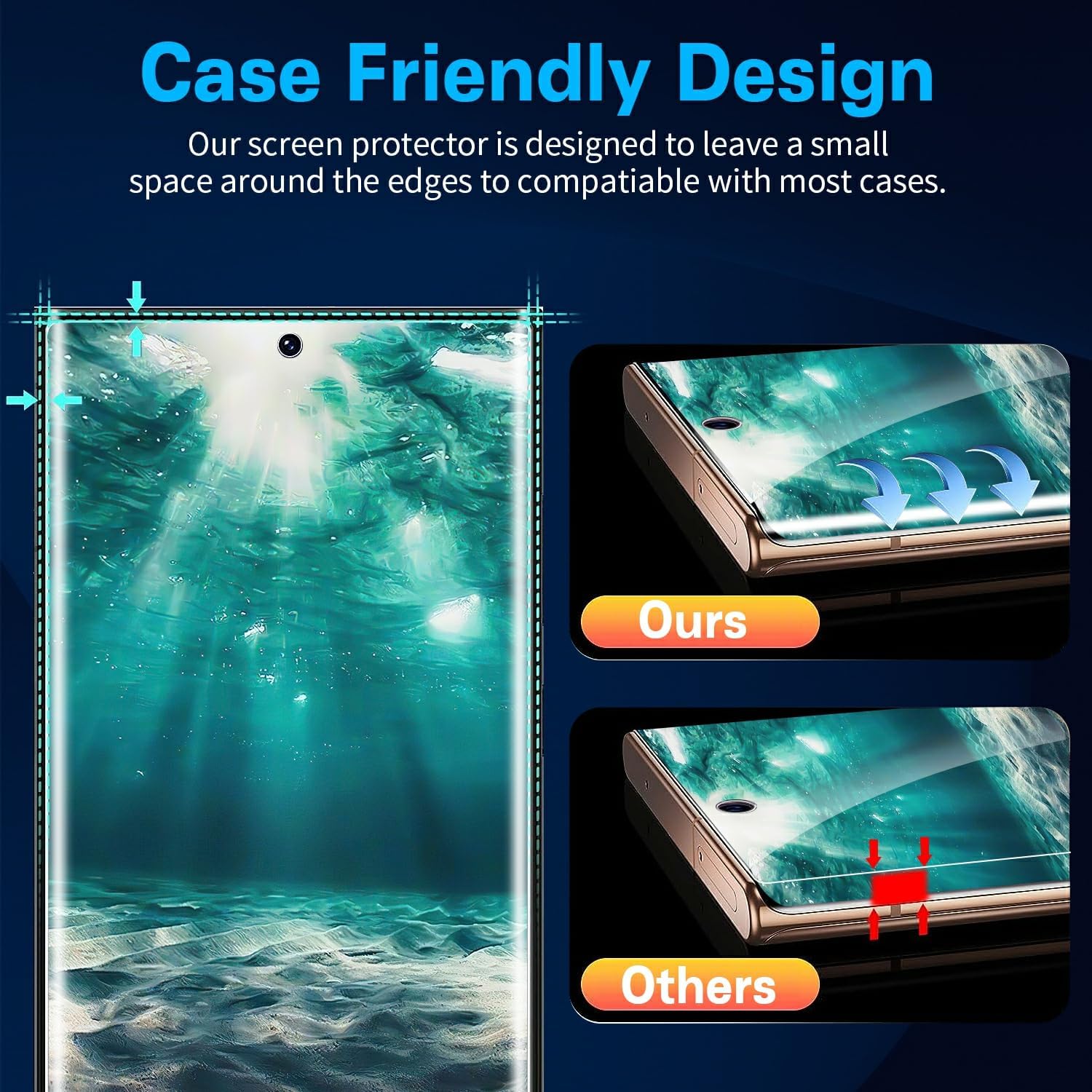 Thumbnail 6 de Samcorn 3-Pack Galaxy Note 20 Ultra Screen Protector (9H Tempered Glass) with Ultrasonic Fingerprint Support