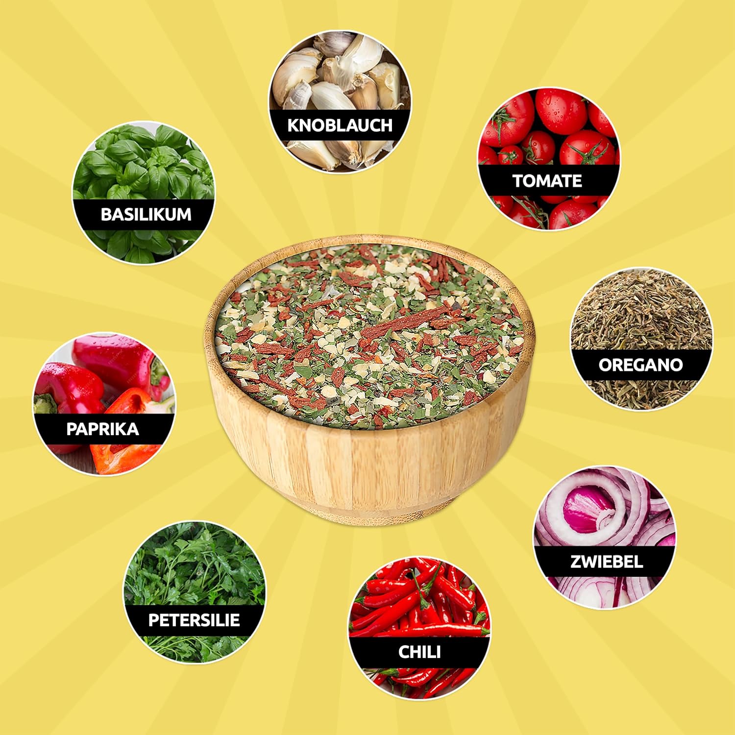 Detalle 2 de Aglio e Olio 250g – Mediterrane Gourmet Gewürzmischung für Pasta & Co.