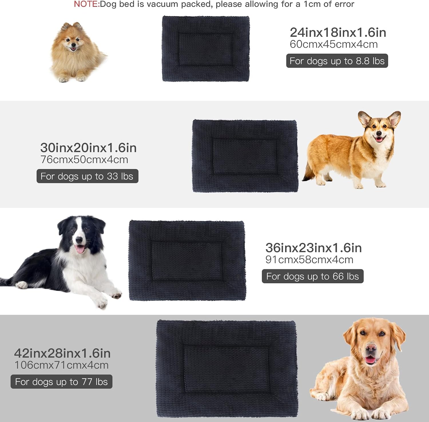 Thumbnail 5 de BVAGSS Hundebett 106x71x4 cm, waschbar