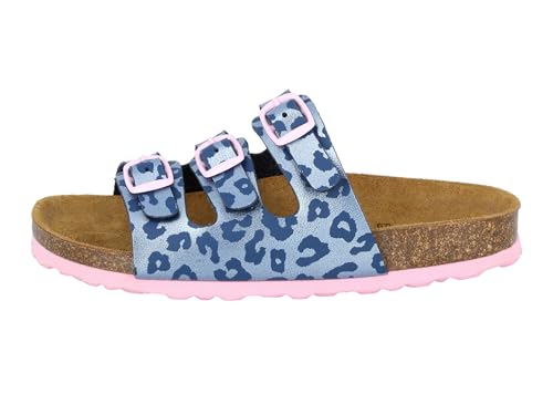 Detalle de Lico Jungen Bioline Kids 3-Schnallen Pantoletten Blau/Rosa – Größe 39 EU