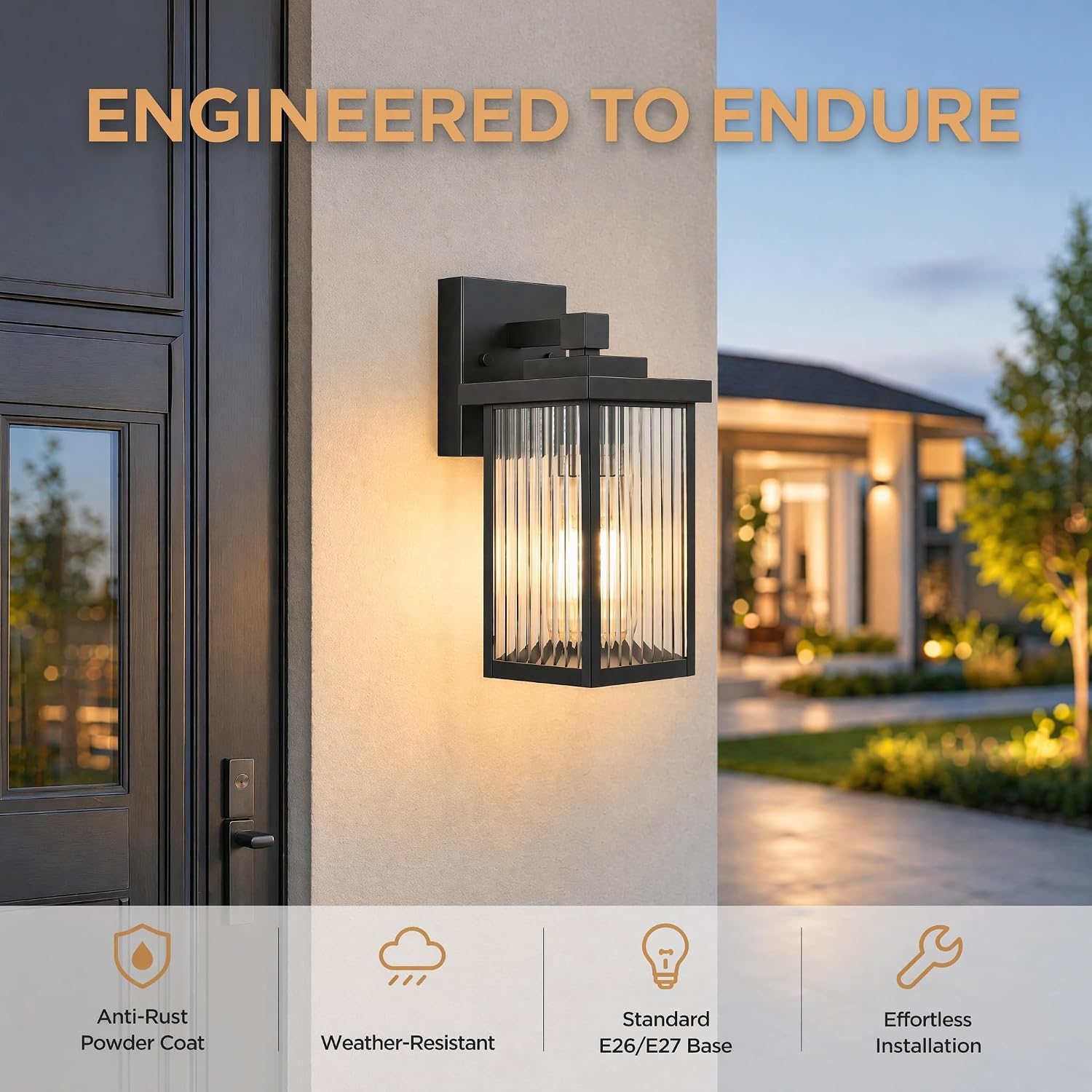 Thumbnail 6 de Hameso Outdoor Wall Light with Tempered Glass
