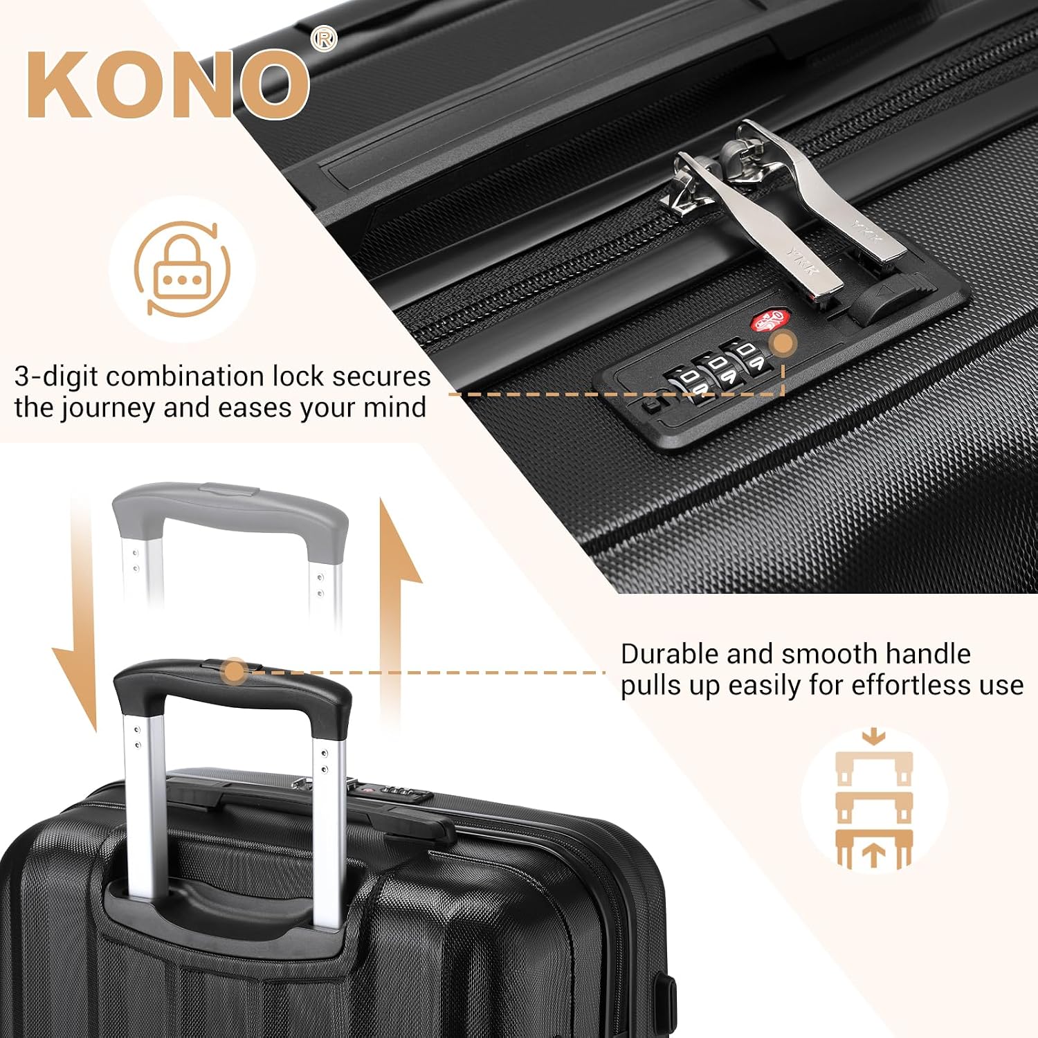 Detalle 2 de Kono 24inch hard shell trolley case