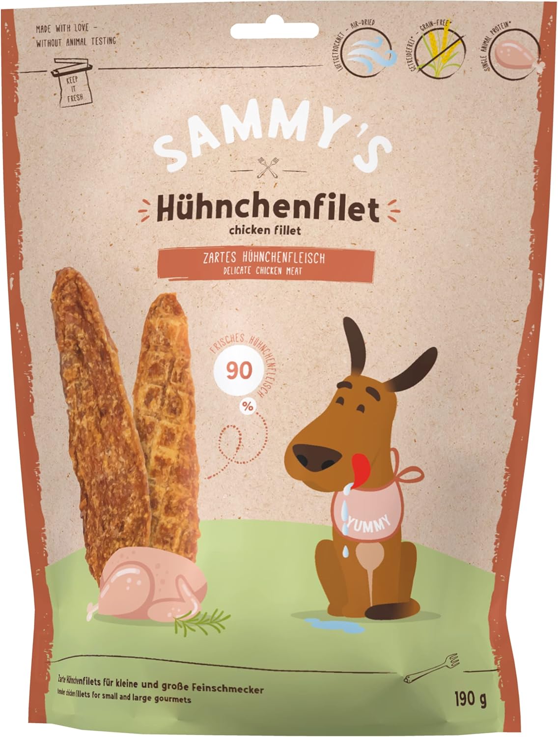 Thumbnail 6 de Sammy Lot de 6 sachets de Filet de Poulet 190 g — pépite pour gourmets canins à partir de 12 mois