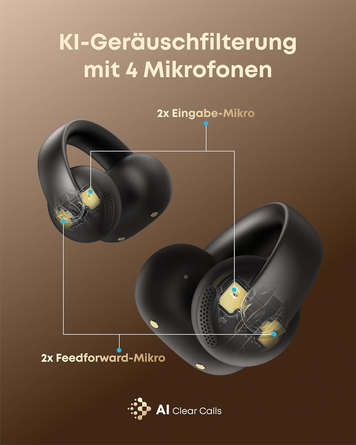 Detalle de soundcore AeroClip Open-Ear Kopfhörer