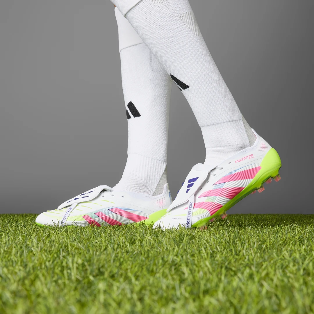Detalle 2 de Adidas Predator Elite Fold-Over Tongue: bota de fútbol para césped natural seco (blanco)