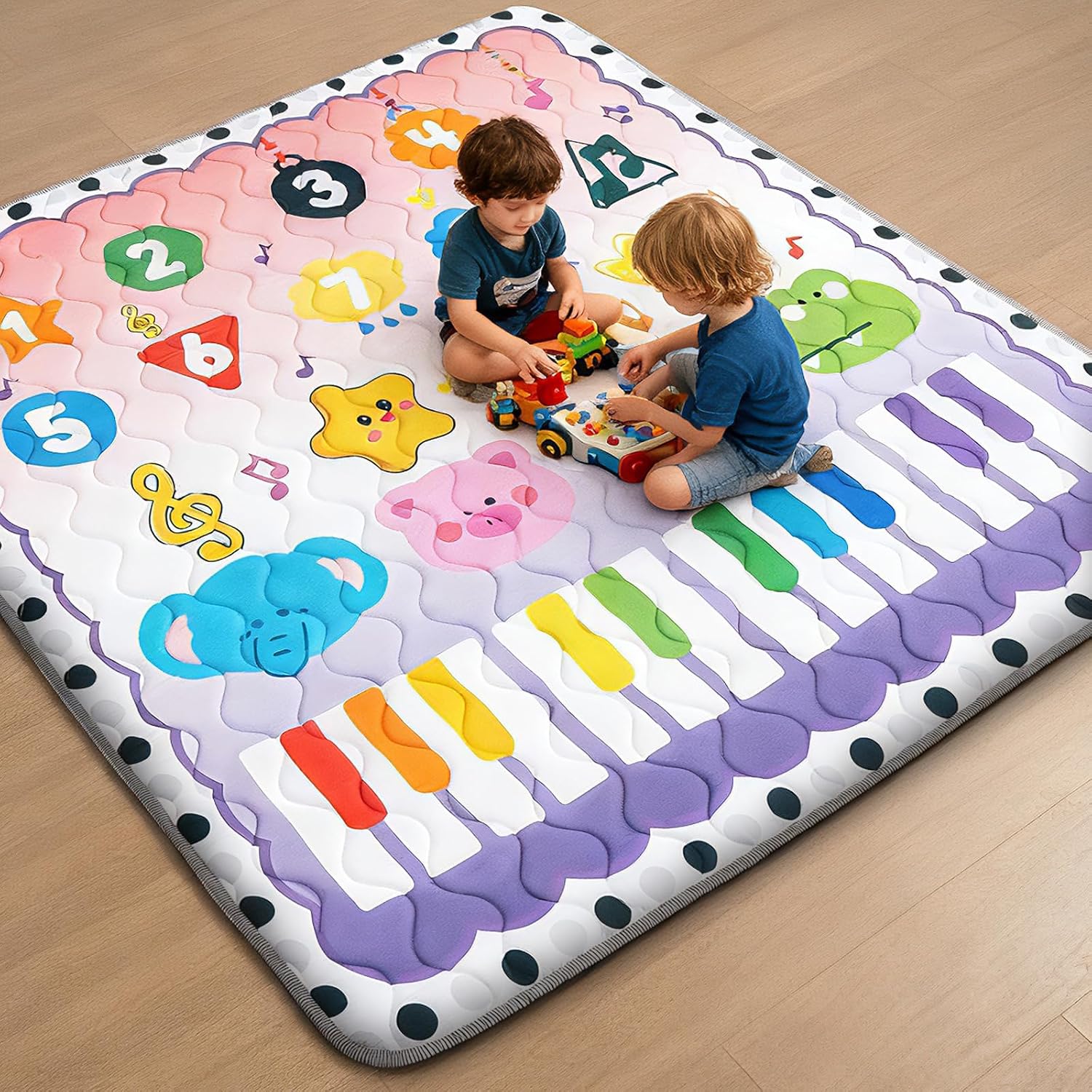 Thumbnail 6 de RONGFA 50" x 50" Baby Play Mat, Thick Foam, Machine Washable, Non-Slip