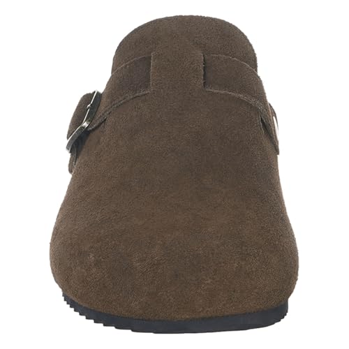 Detalle de Zoccoli e Sabot Dokela in Pelle Nubuck – Comfort quotidiano con fibbia regolabile