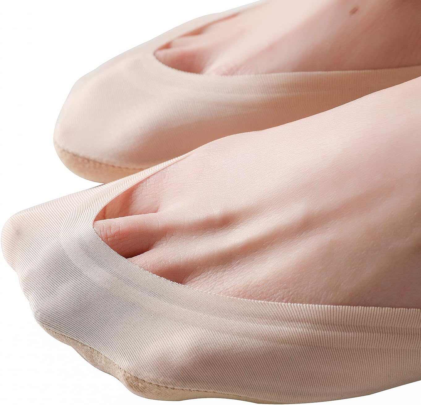 Thumbnail 3 de RIIQIICHY 4/6 Paia di Calzini Fantasmini Invisibili Donna – Salvascarpa in Cotone/Nylon con Silicone Antiscivolo
