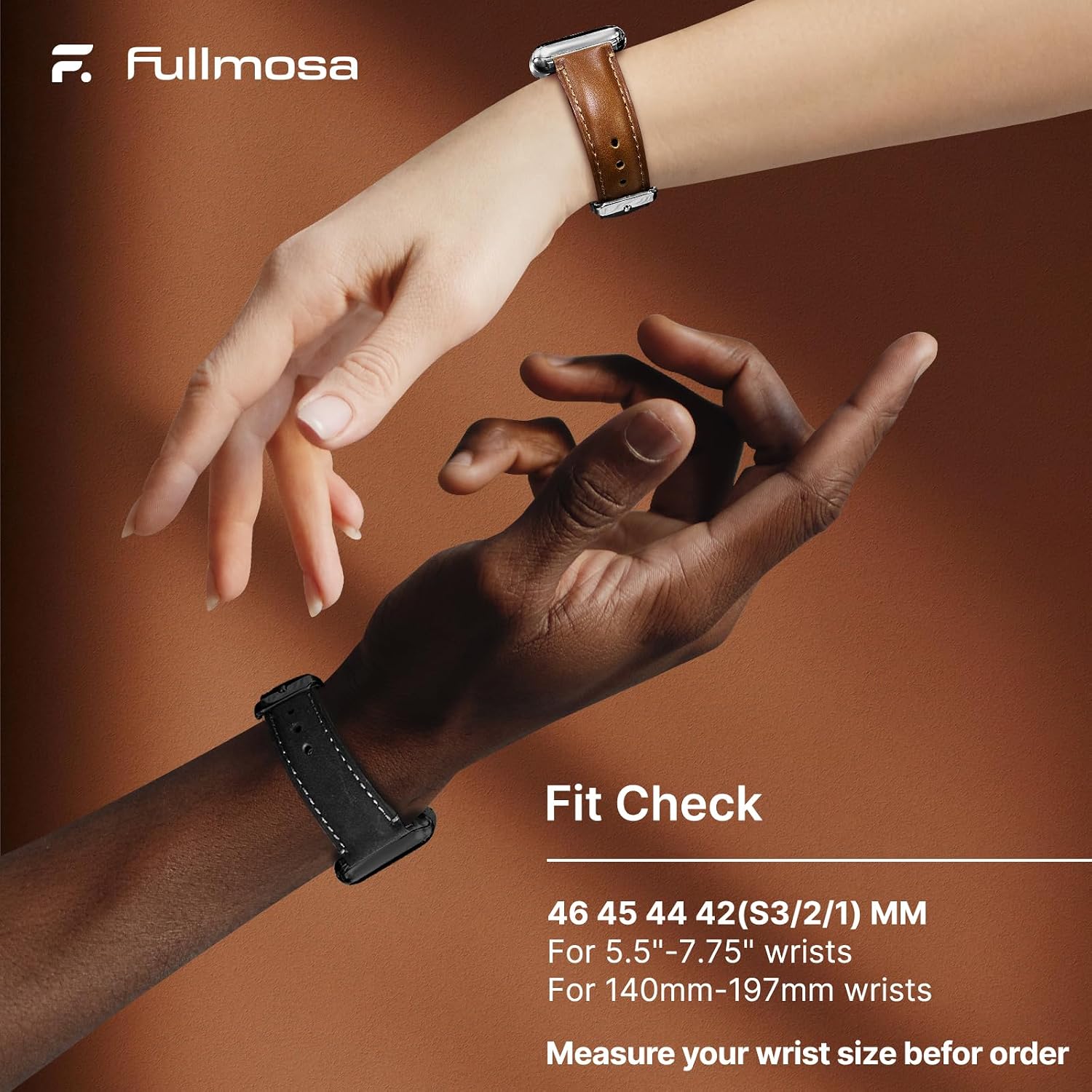 Thumbnail 5 de Fullmosa Leather Band for Apple Watch 49mm