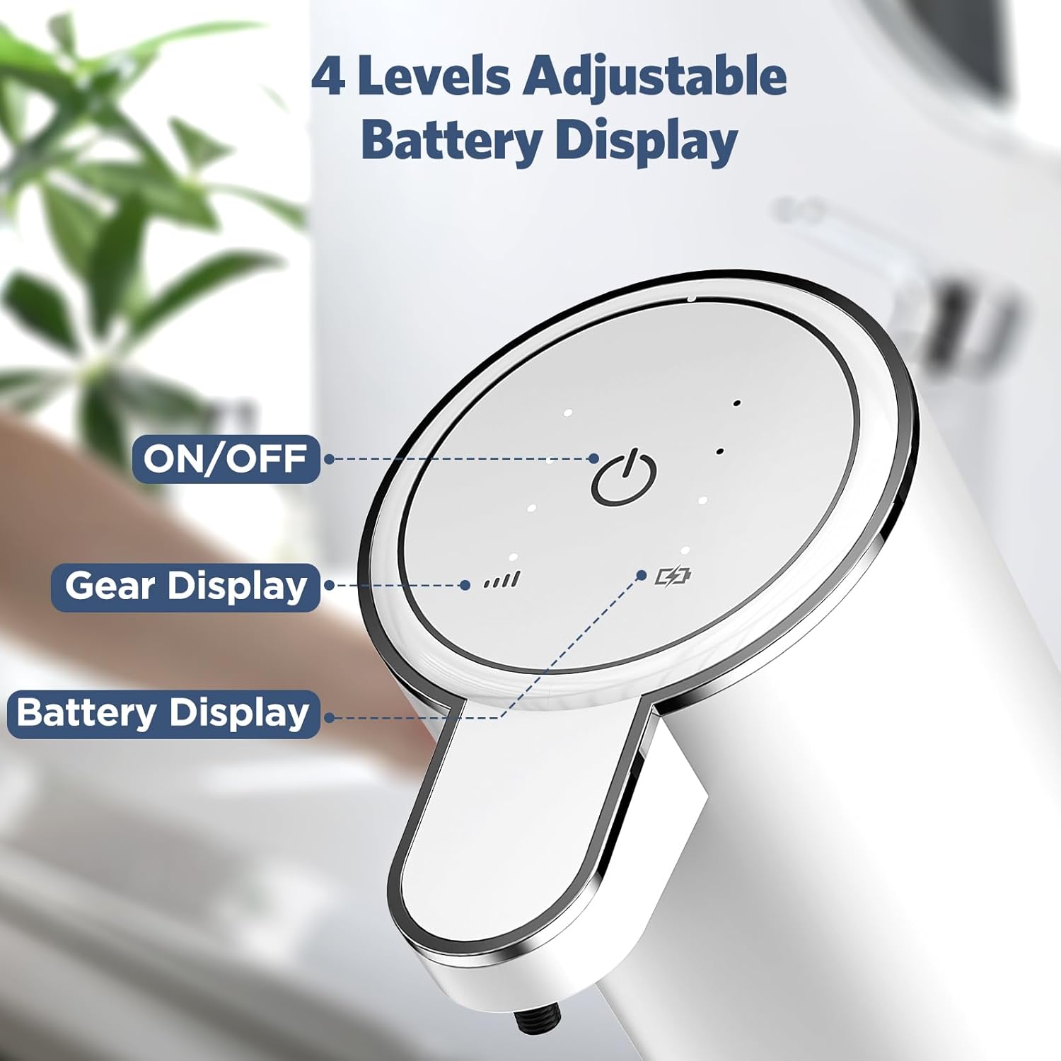 Detalle de HAPPHOOH Seifenspender Automatisch – 380 ml, Sensor, USB-Aufladung, IPX5, Wand- oder Tischmontage