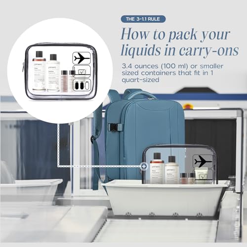 Detalle de Xkdoai for Ryanair Cabin Bag 40x30x20 Backpack with TSA Approved Clear Bag