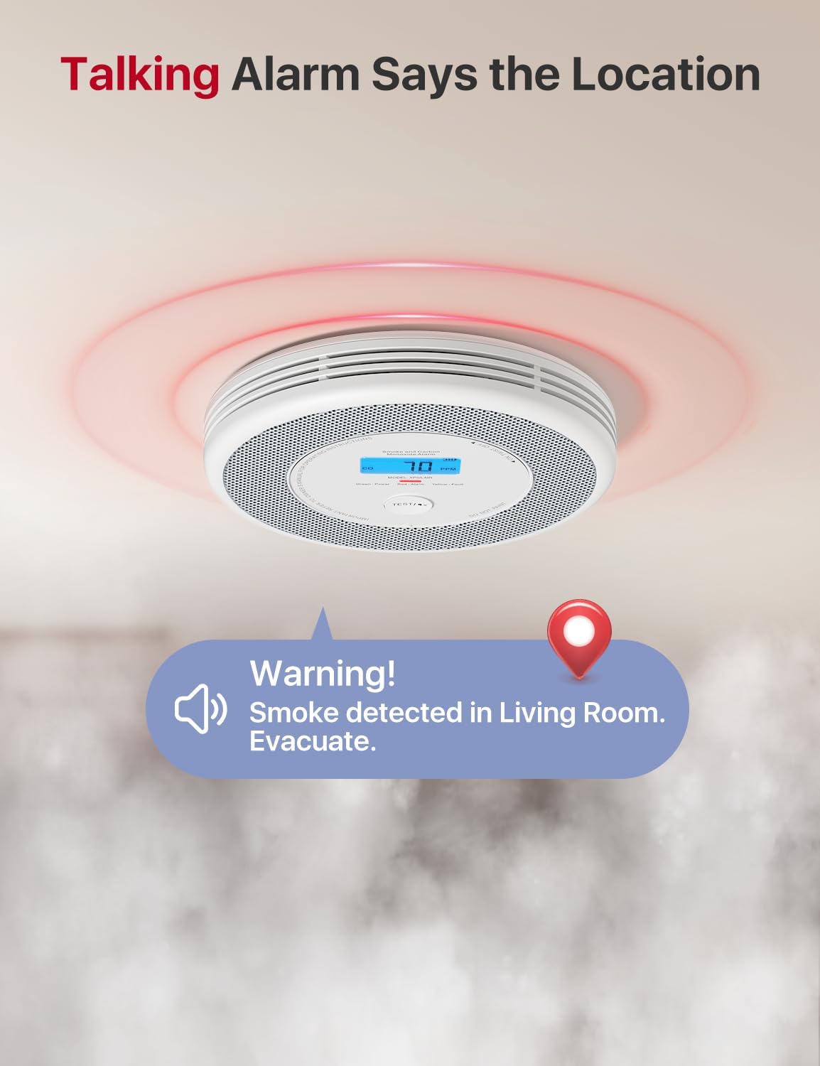 Thumbnail 1 de X-Sense XP0A-MR Wi‑Fi smoke and CO alarm 1-pack 🔔
