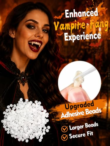 Detalle de POCIONE Vampire Fangs for Adults, 13mm, 15mm and 17mm with Adhesive