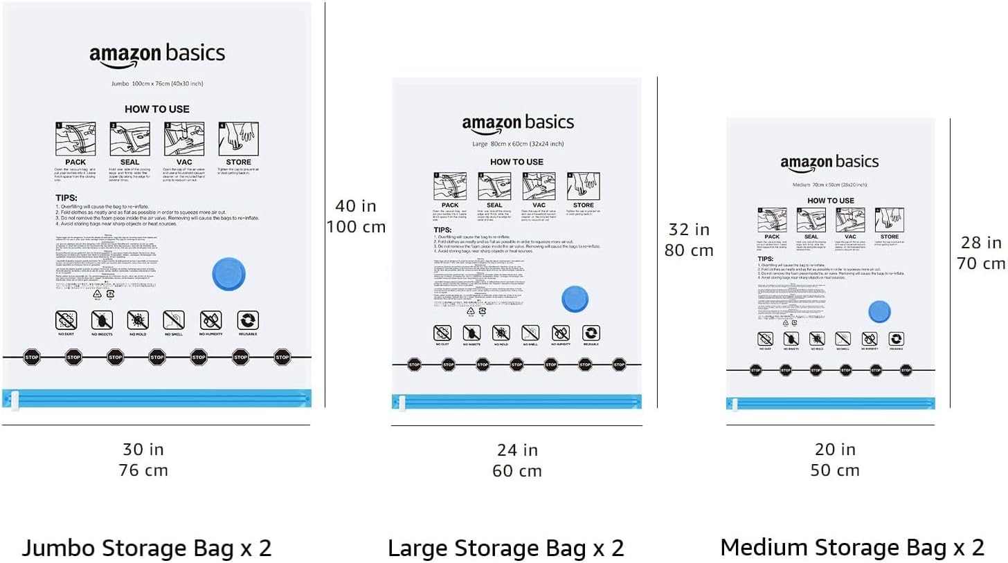 Thumbnail 4 de Amazon Basics bolsas de vacío con cremallera, set de 6