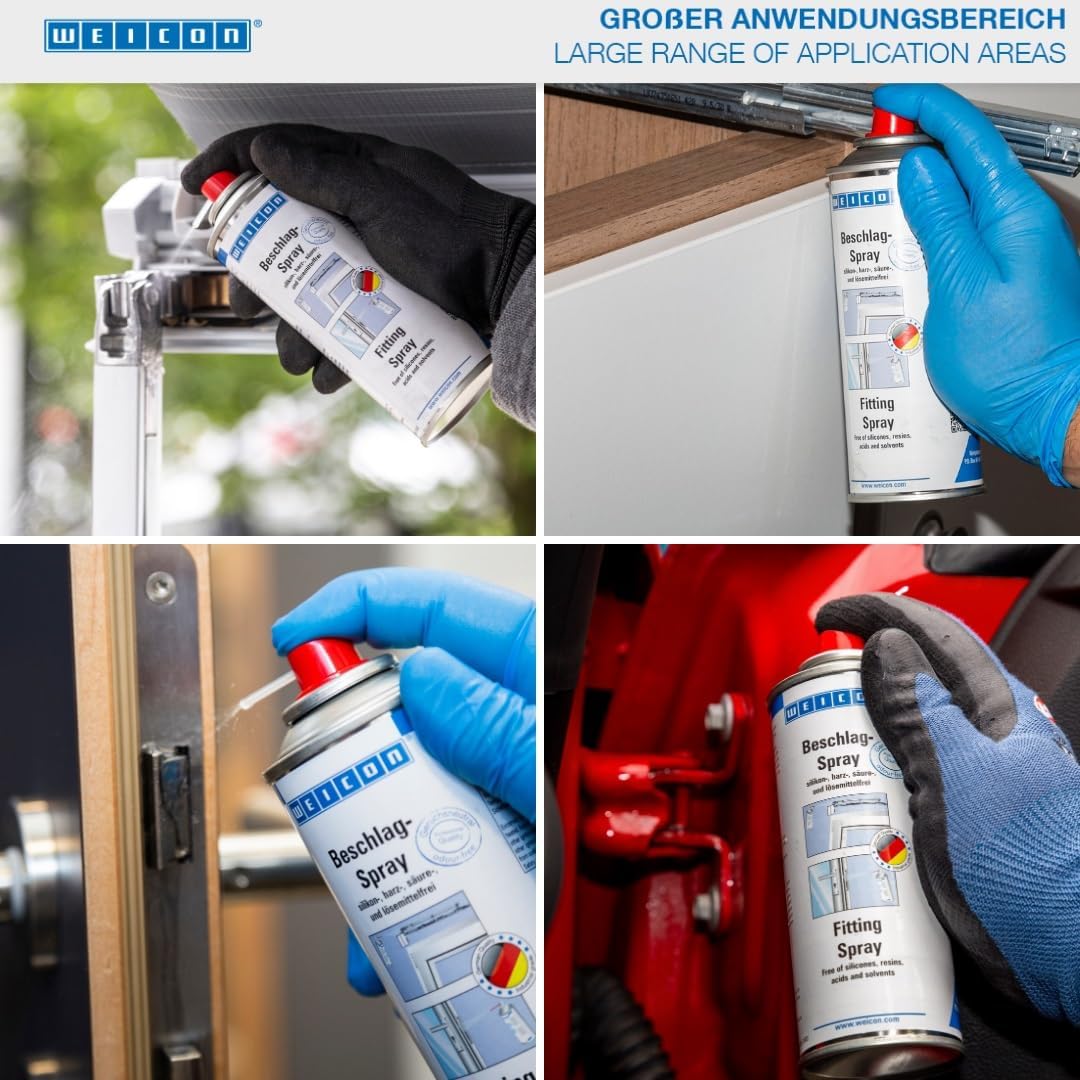 Detalle de WEICON K11785 Fittings Spray 200 ml – smörjspray för beslag, syrafri och luktfri