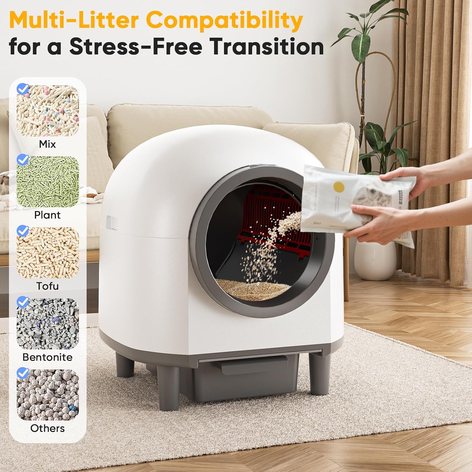 Thumbnail 6 de whiffee HYGXTH002 Self-Cleaning Cat Litter Box with App Control and 10 Sensors
