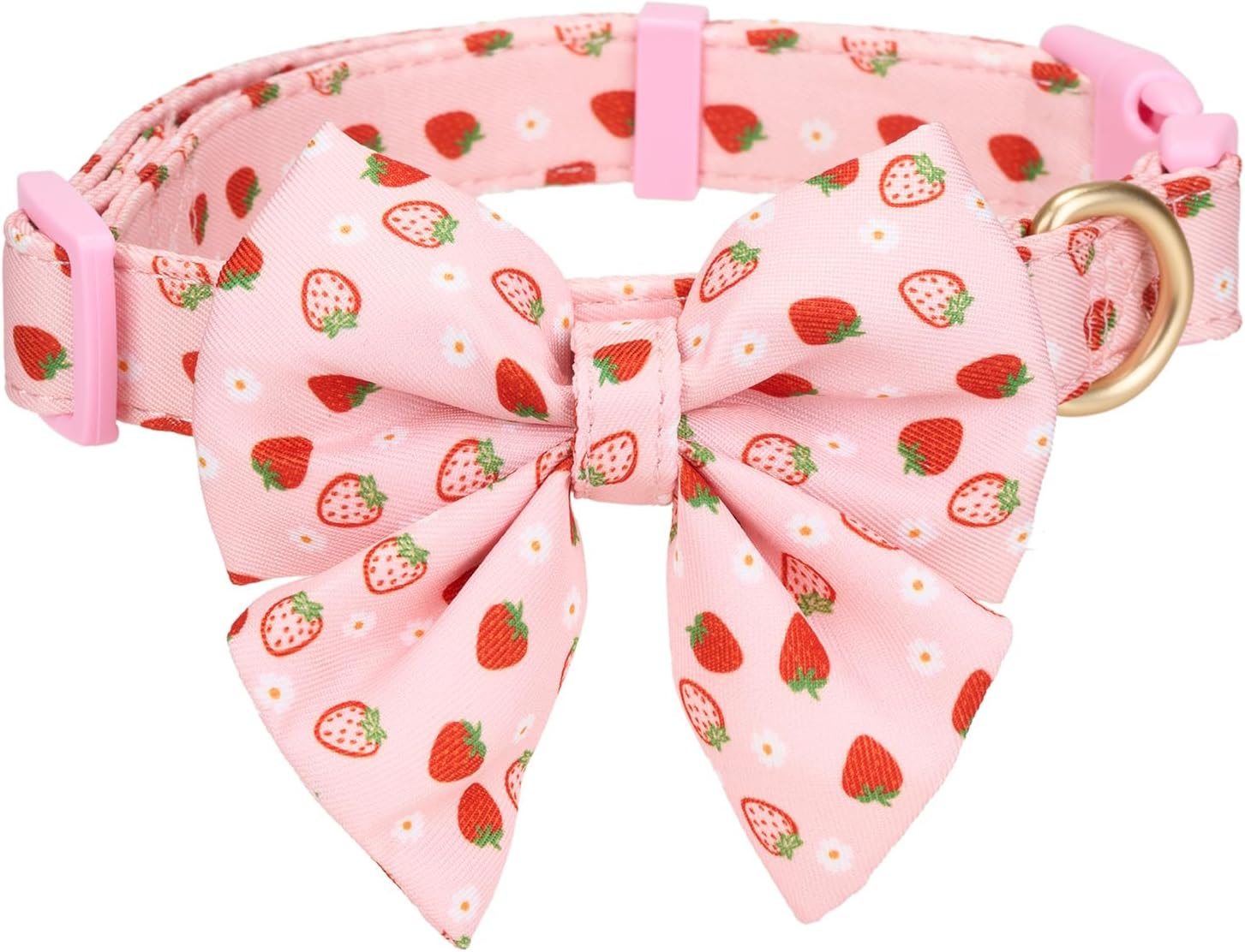 Detalle de Petiry Pink Dog Collar with Bow Tie 1.5 cm
