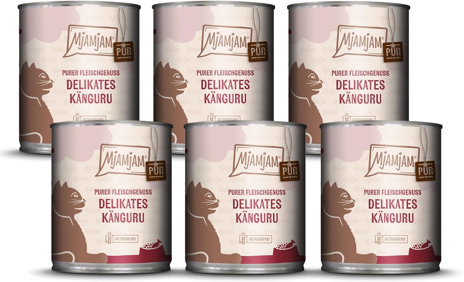 Detalle de MjAMjAM mokra karma dla kotów z kangura, bezzbożowa, monoproteinowa, 6 × 800 g