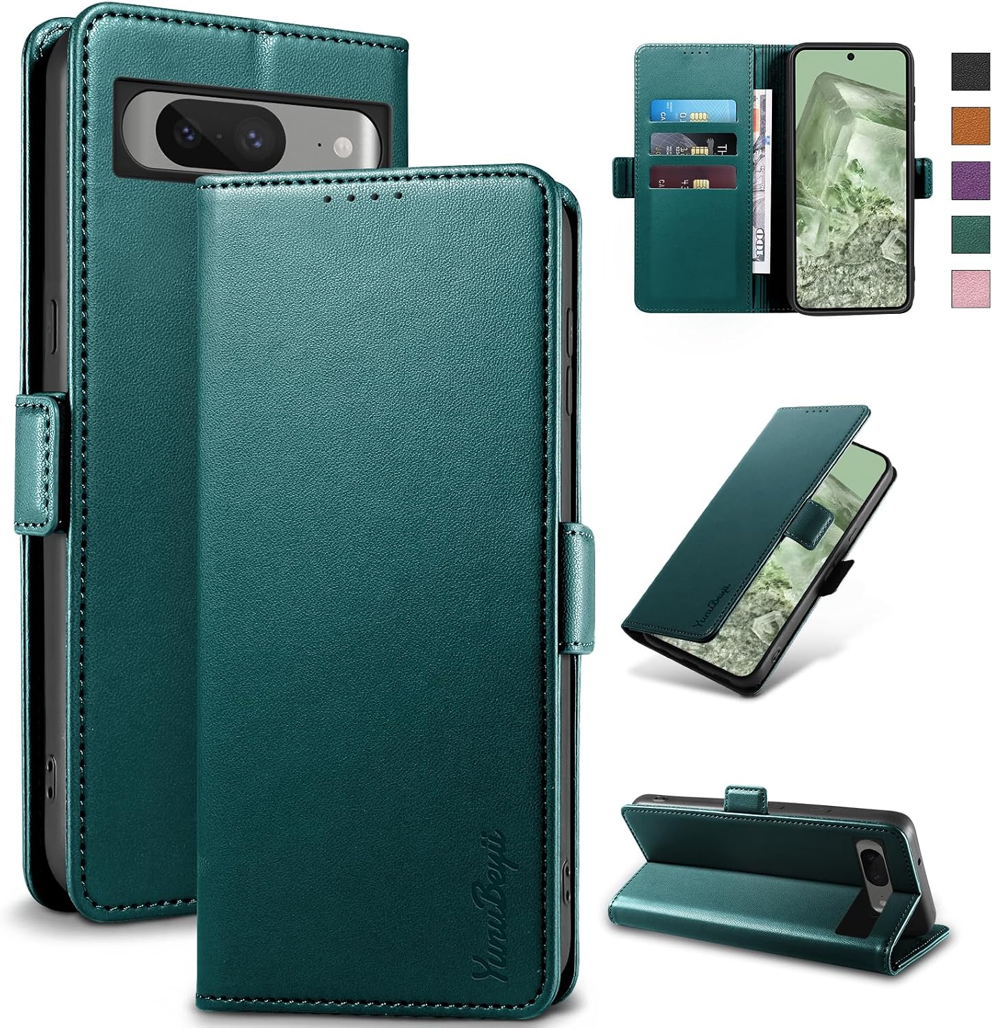 Detalle de Yunubeyii Pixel 8 wallet flip case
