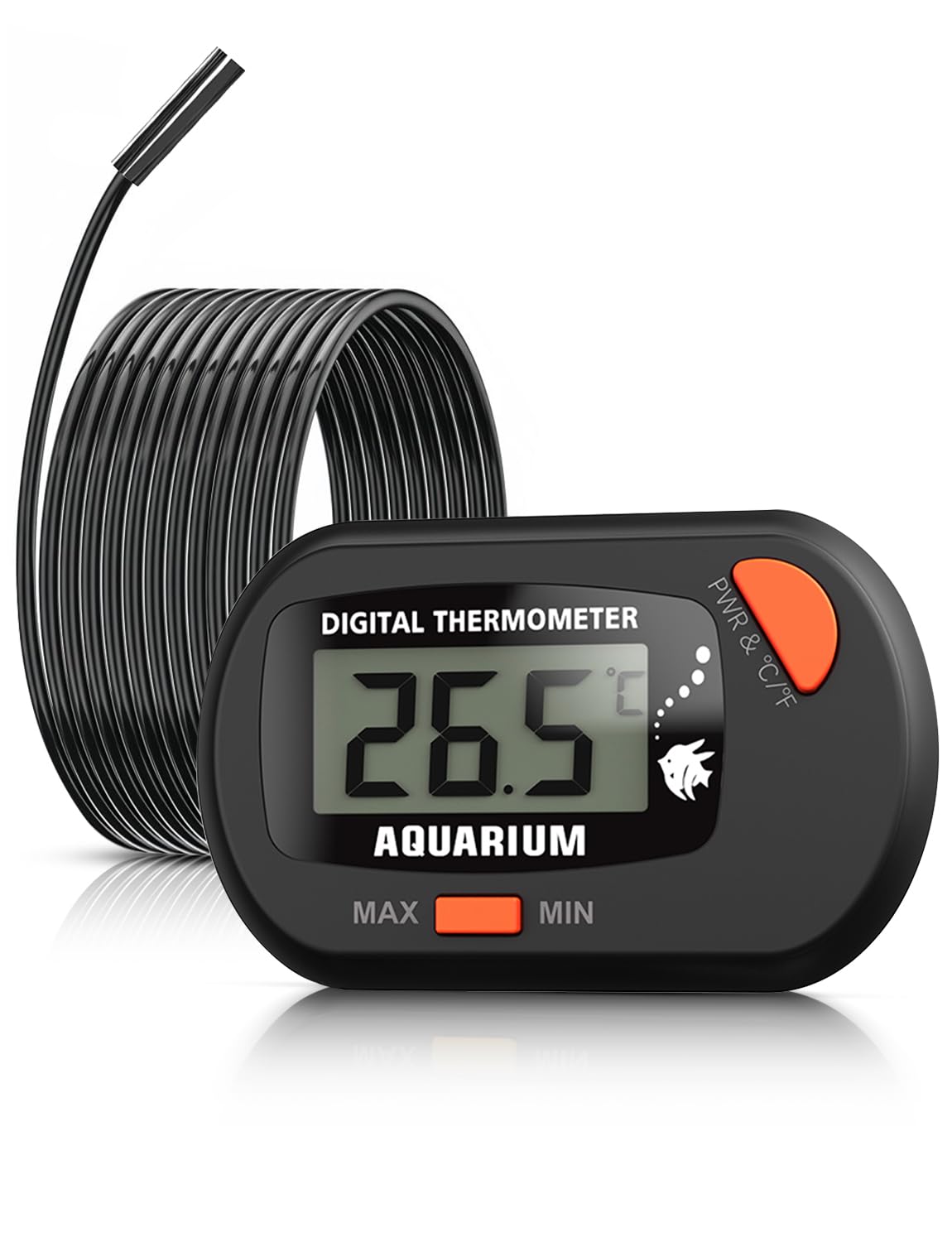Aquarium Thermometer mit Sonde und Saugnapf