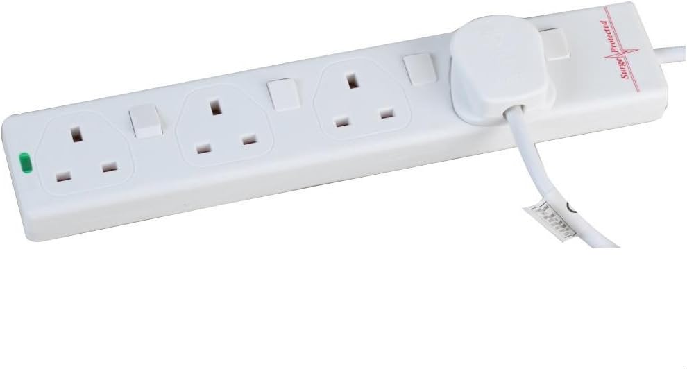 Thumbnail 6 de Pro Elec PL15331PL 3m Switched Surge Protected Extension Lead – White