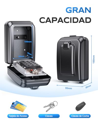 Detalle 2 de Mohard Caja de Seguridad para Llaves con Código de 12 Dígitos — Gran Capacidad y Resistente al Exterior