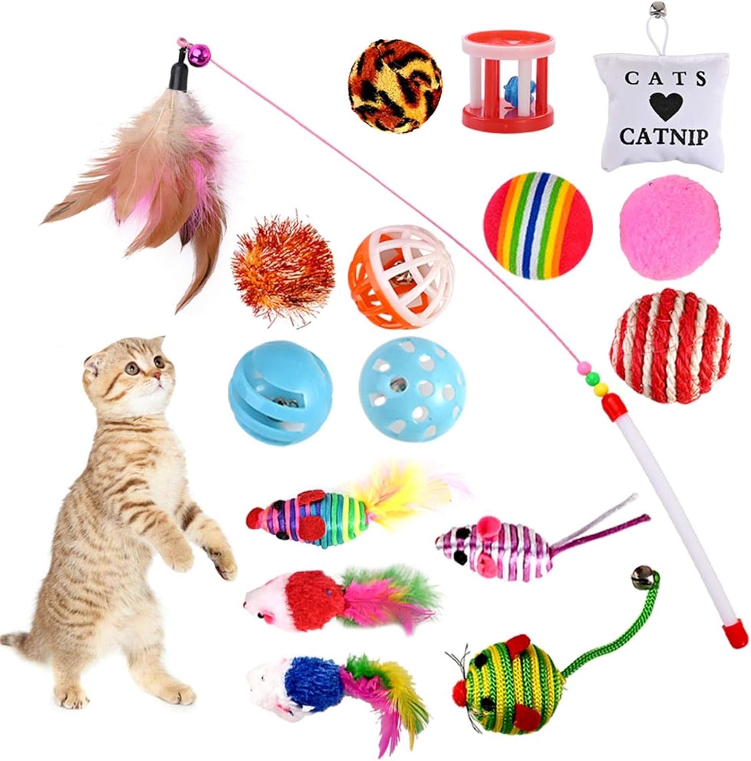 Detalle de GOLDGE Juguetes para Gatos 16 piezas