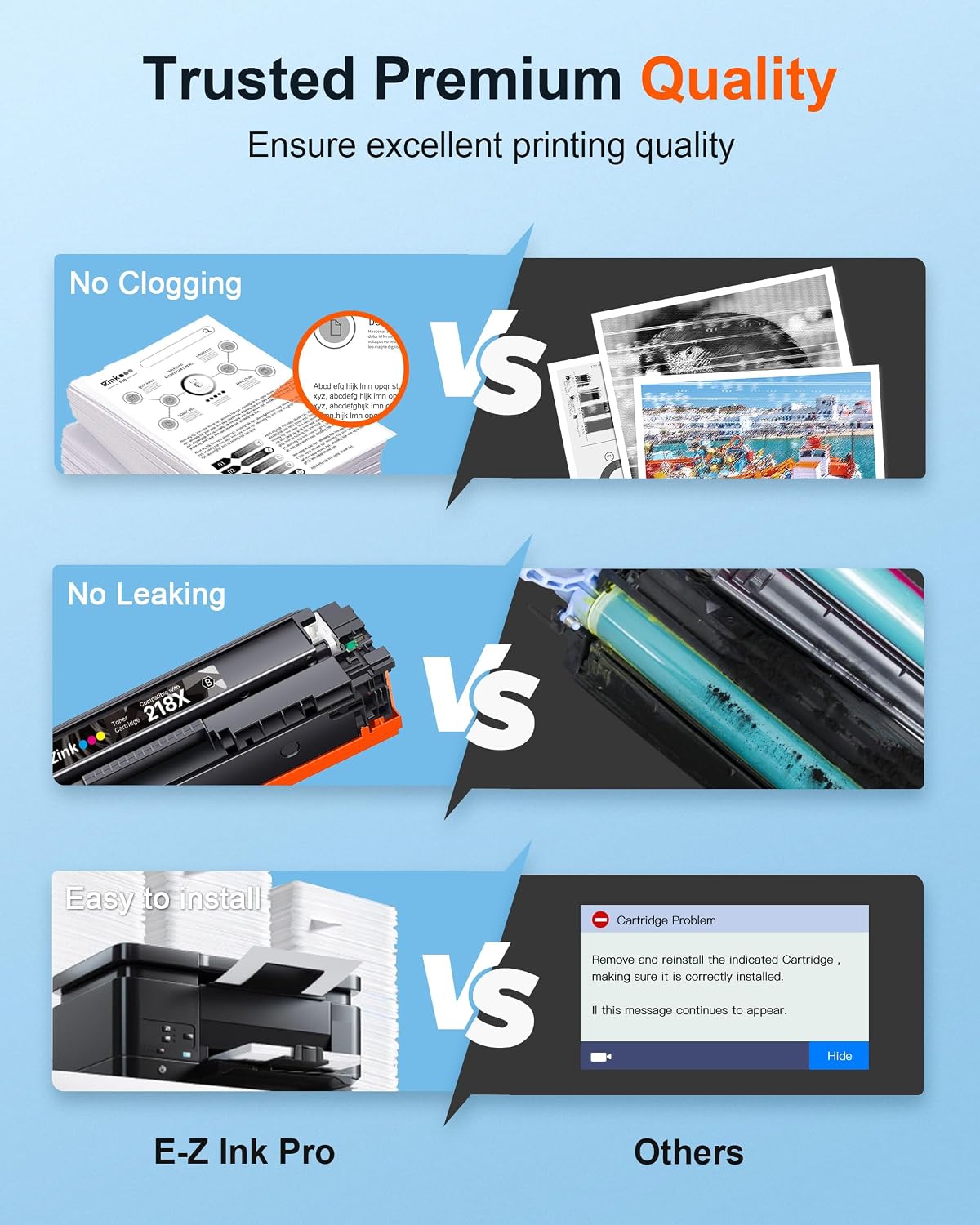 Detalle de E-Z Ink Pro 218X Compatible Toner Cartridge 4-Pack with Chips