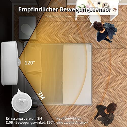 Thumbnail 3 de AmmToo luz de Noche, Nocturna LED con Sensor Movimiento,LED Batería Nocturna Infantil Luz para Habitación Bebé, Adecuada para Dormitorio, Baño, Inodoro, Escaleras, Cocina, Pasillo (8 unidades)