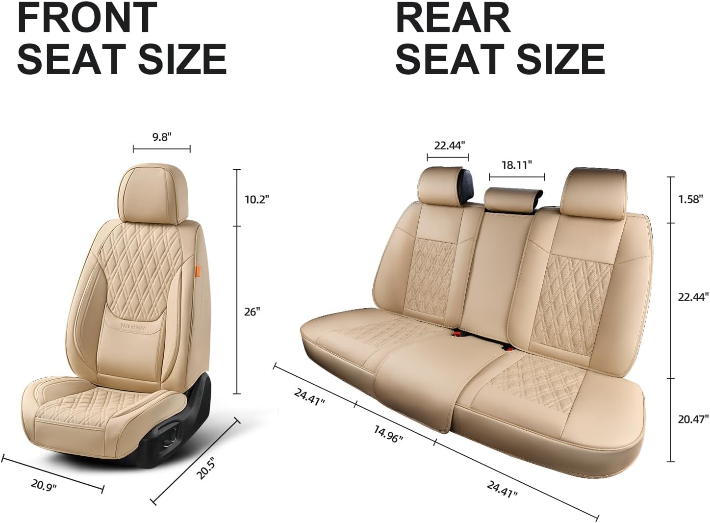 Thumbnail 5 de TINRAIYANG Car Seat Covers Full Set 3-Piece