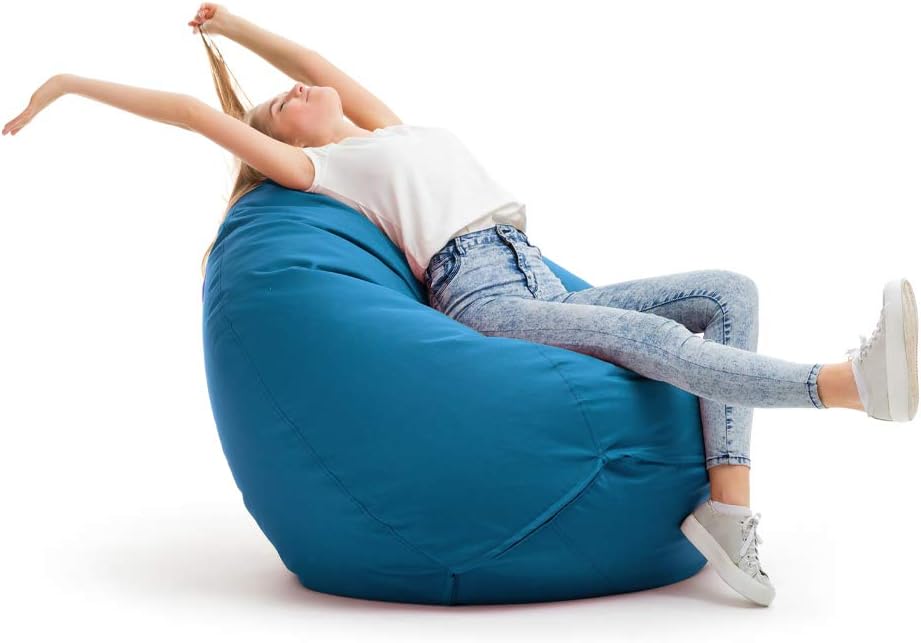 Thumbnail 6 de Bruni Sitzsack Classico M in Lichtblau – Sitzsack mit Innensack, abziehbarem Bezug und EPS-Perlen-Füllung