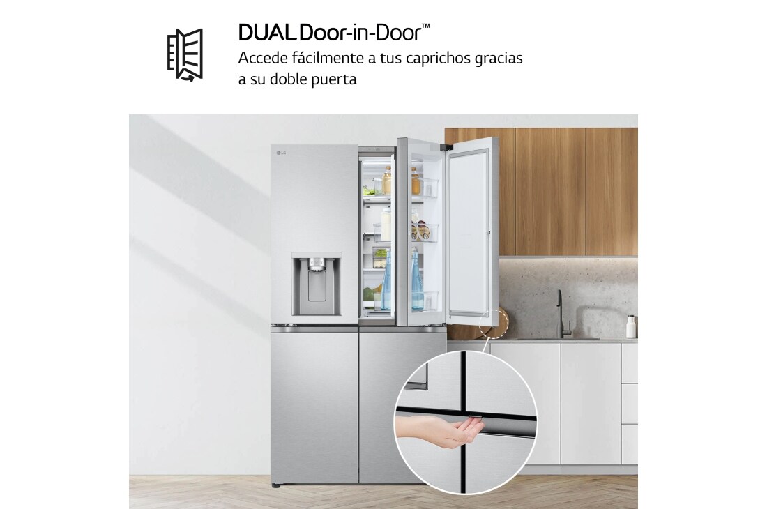 Detalle 2 de GMJ960MBJE Outleet frigorífico American Combi Door-in-Door 634 L