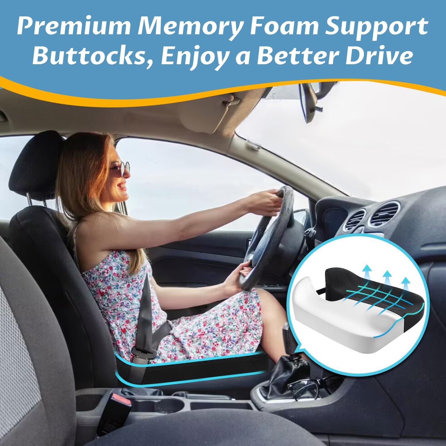 Thumbnail 6 de anzhixiu Heightening Truck Seat Cushion for Drivers