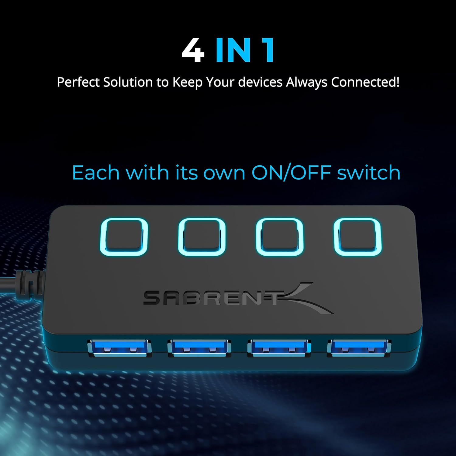 Thumbnail 6 de SABRENT HB-UMP3 Powered USB Hub 4-Port