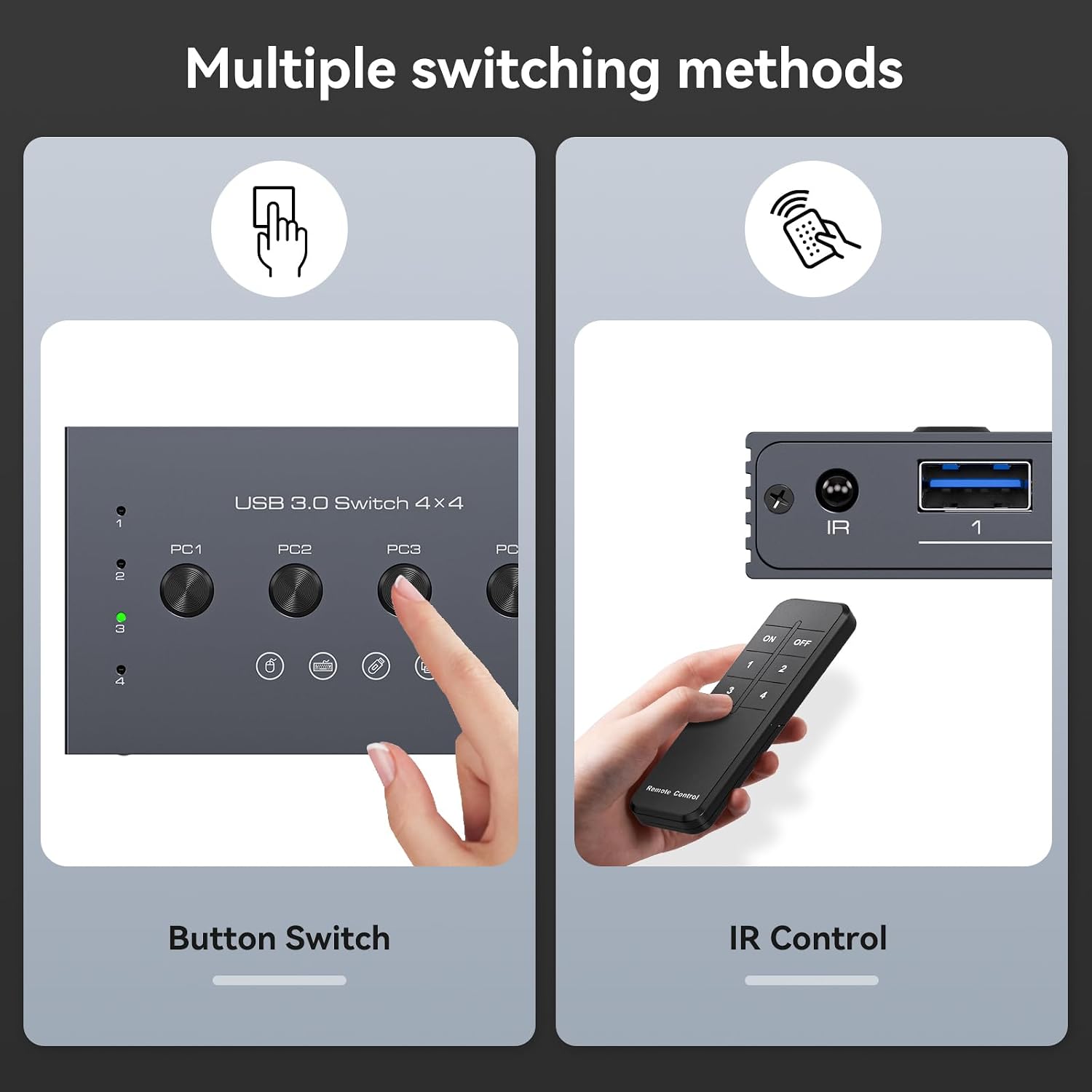 Detalle de USB 3.0 switch for four computers