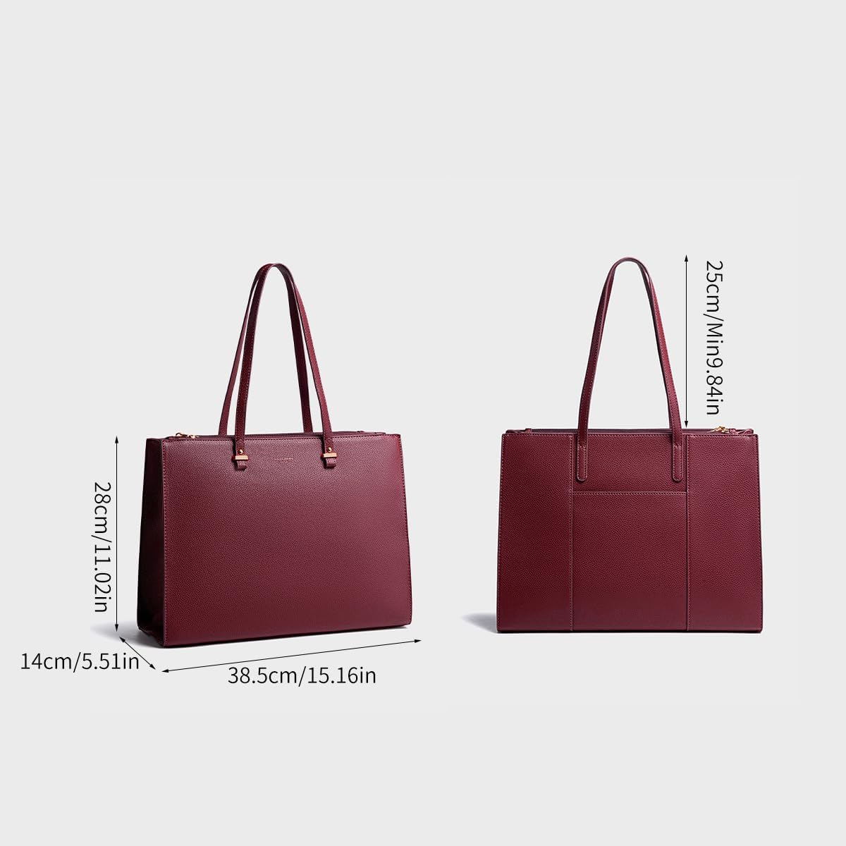 Thumbnail 5 de David Jones Sac Cabas Grande Taille XL Rouge Bordeaux