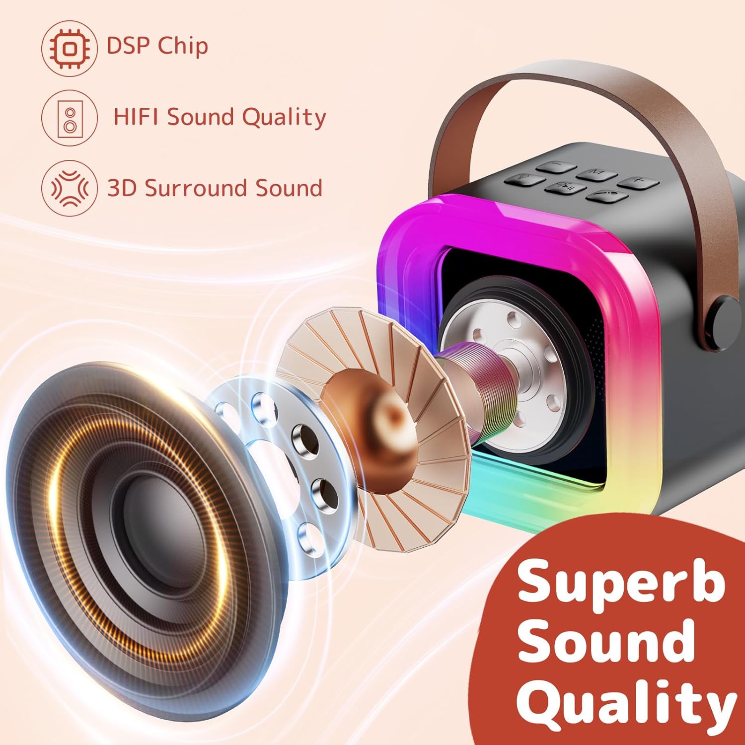 Thumbnail 3 de Fede Karaoke per Bambini microfono Bluetooth 2 pezzi