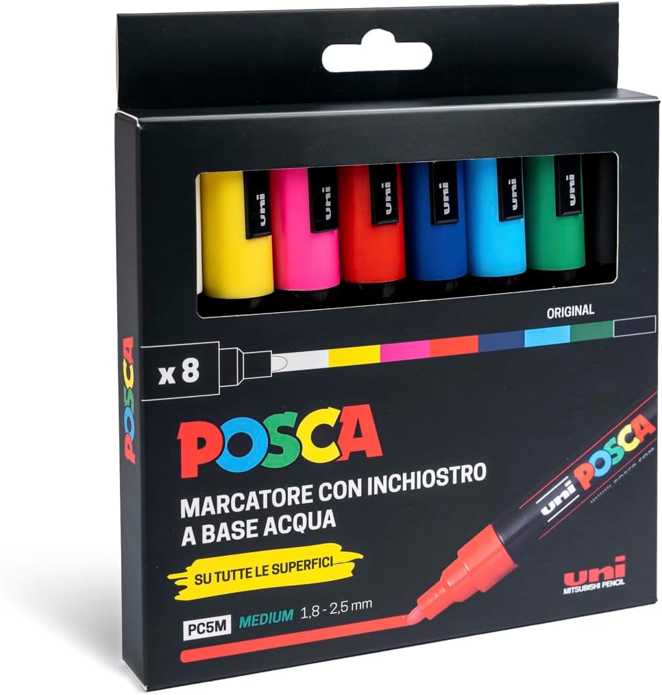 Posca Uniposca set pennarelli acrilici 1.8–2.5 mm