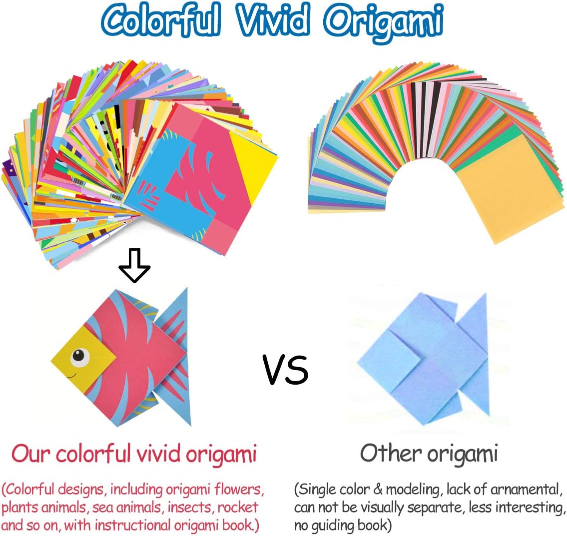 Detalle 2 de hapray Origami Kit 98 sheets — kids craft set 🧩