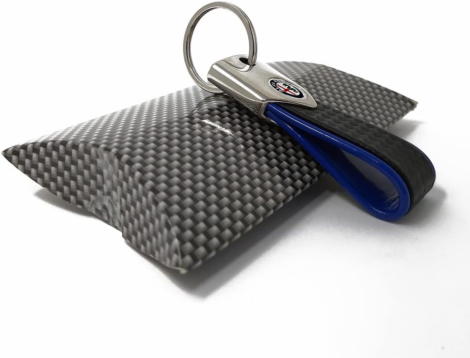 Thumbnail 2 de Portachiavi Elite Alfisti di 4R Quattroerre.it, Carbon Blu con Logo Alfa
