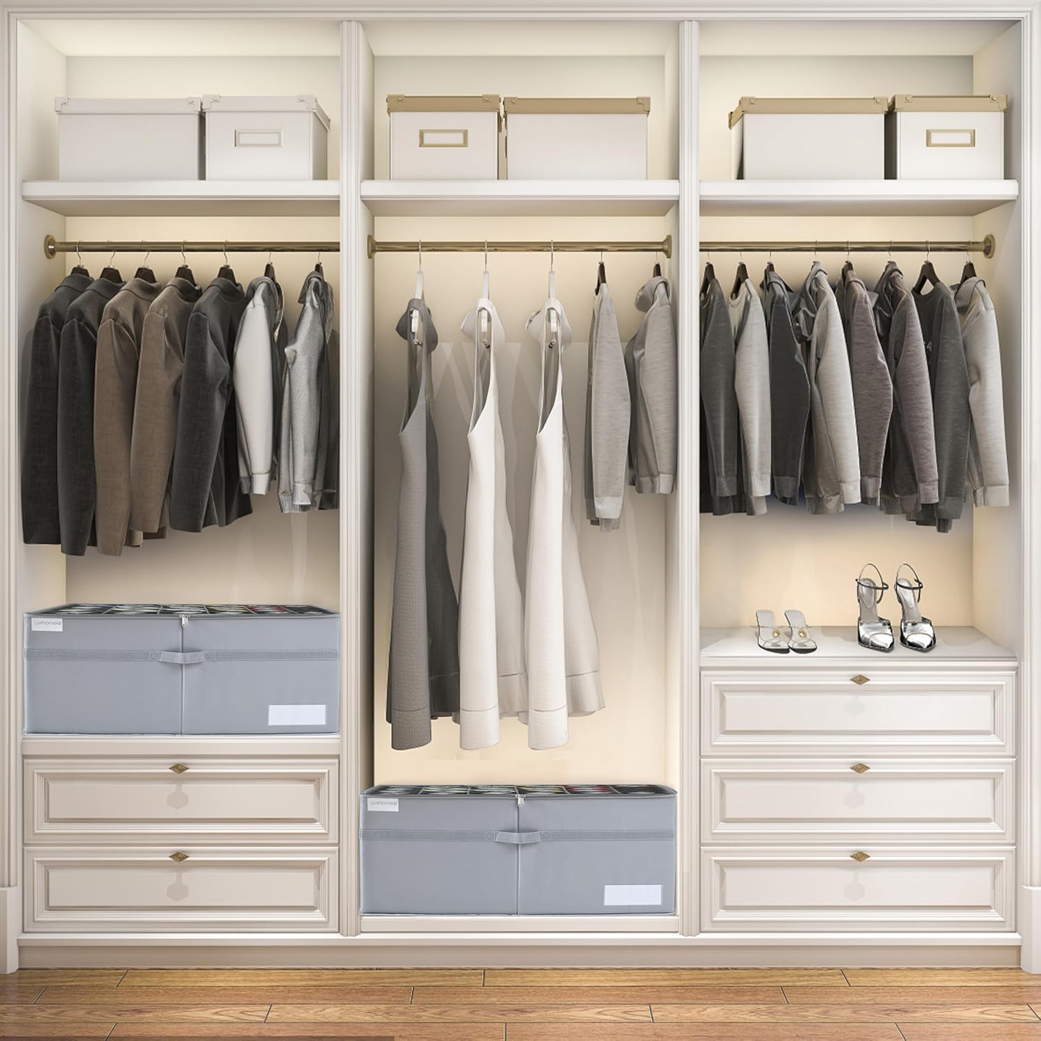 Thumbnail 1 de Organizer Scarpe per Armadio 24 paia — Contenitori trasparenti per scarpe