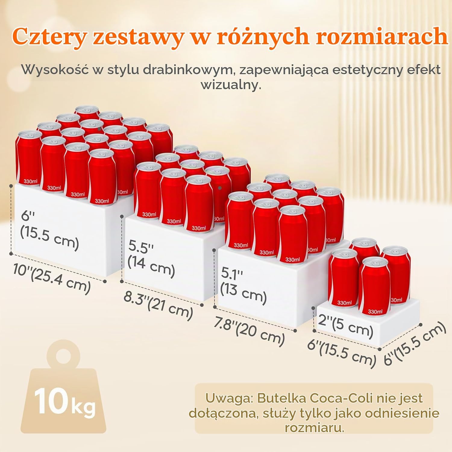 Detalle 2 de Lifewit 24172 – zestaw 5 plastikowych stojaków bufetowych w różnych rozmiarach