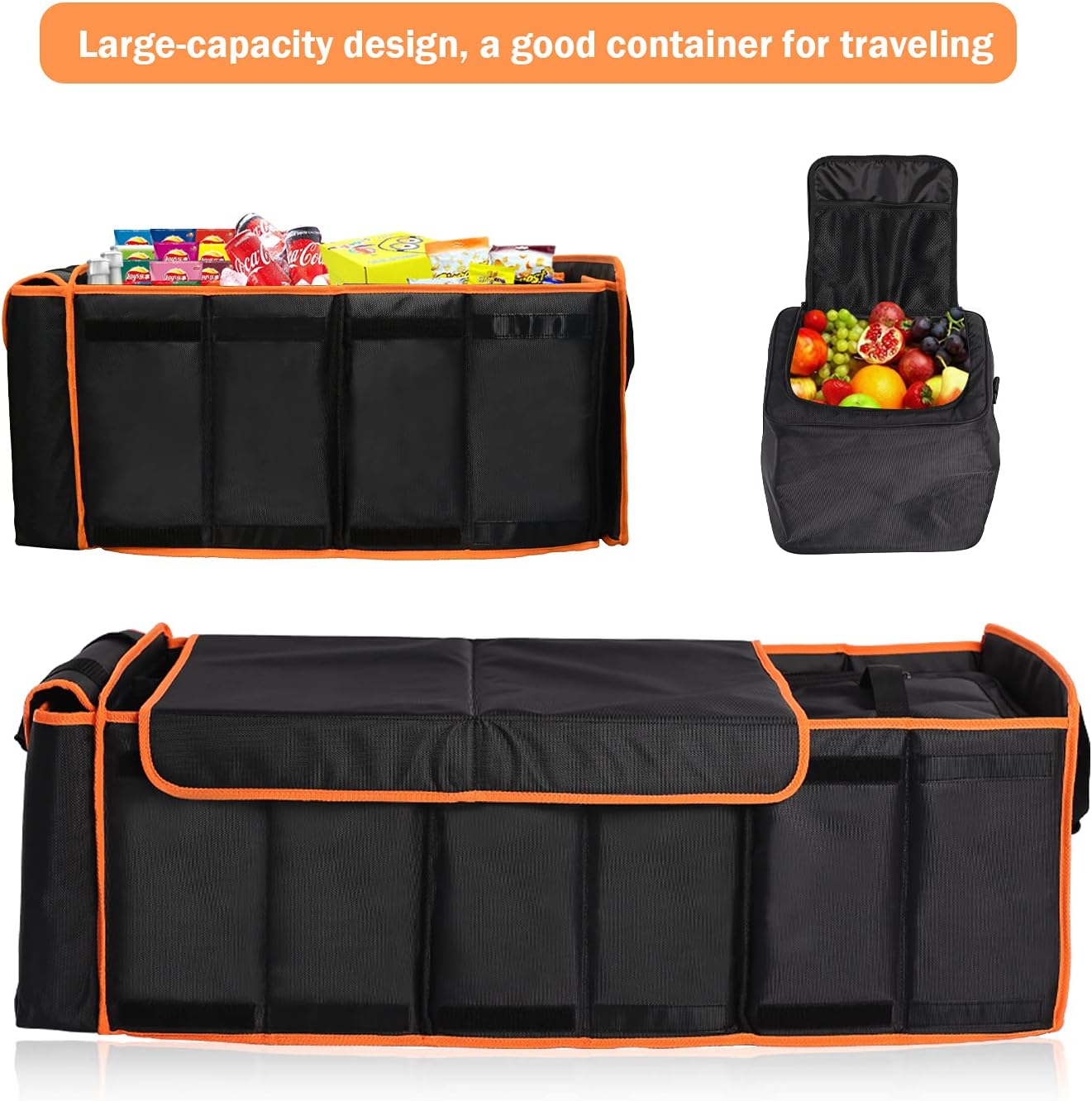 Thumbnail 5 de EAROND Large Trunk Organizer with Cooler, 3 Compartments
