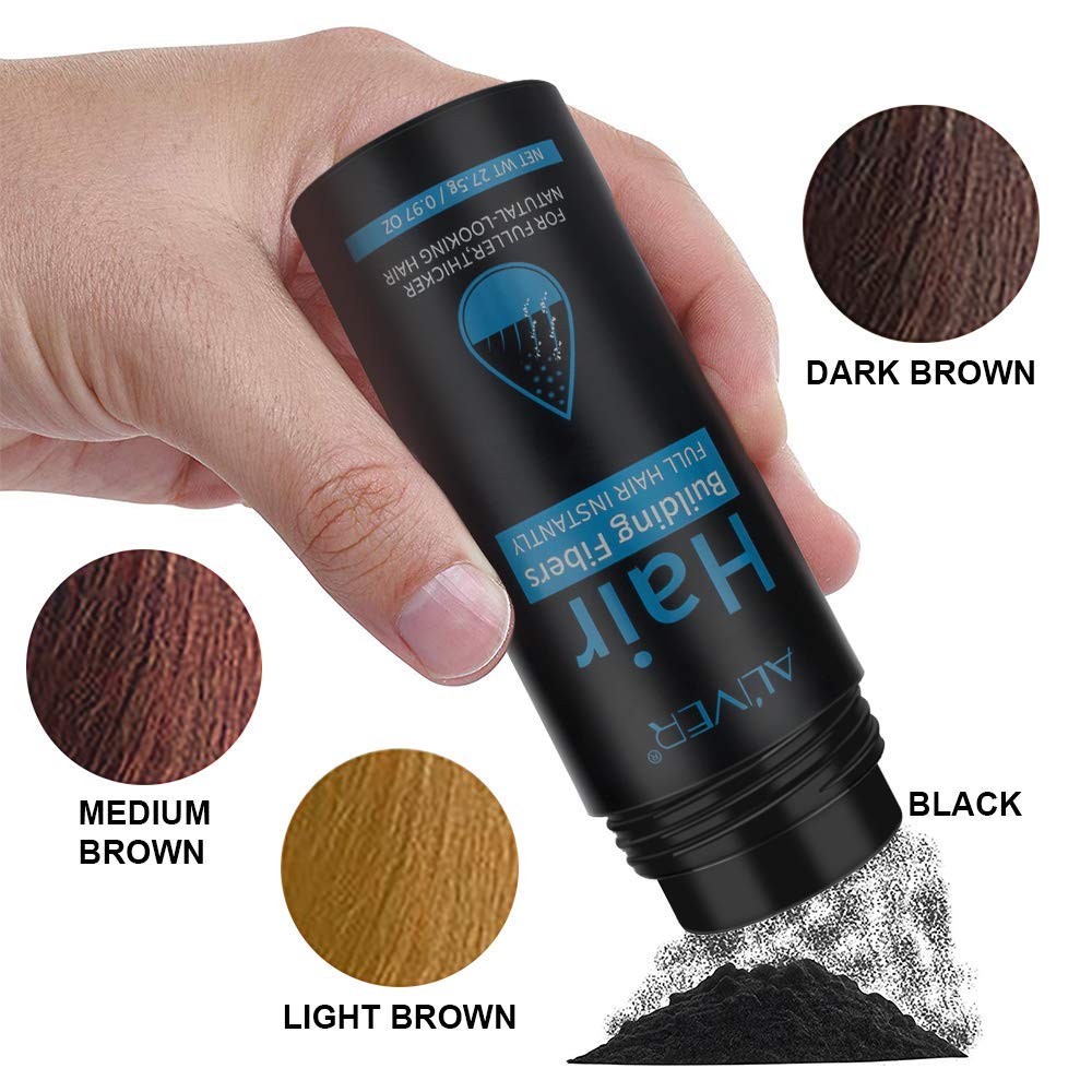 Thumbnail 3 de Aliver Hair Fibers for Thinning Hair (Dark Brown) — Undetectable Natural Formula
