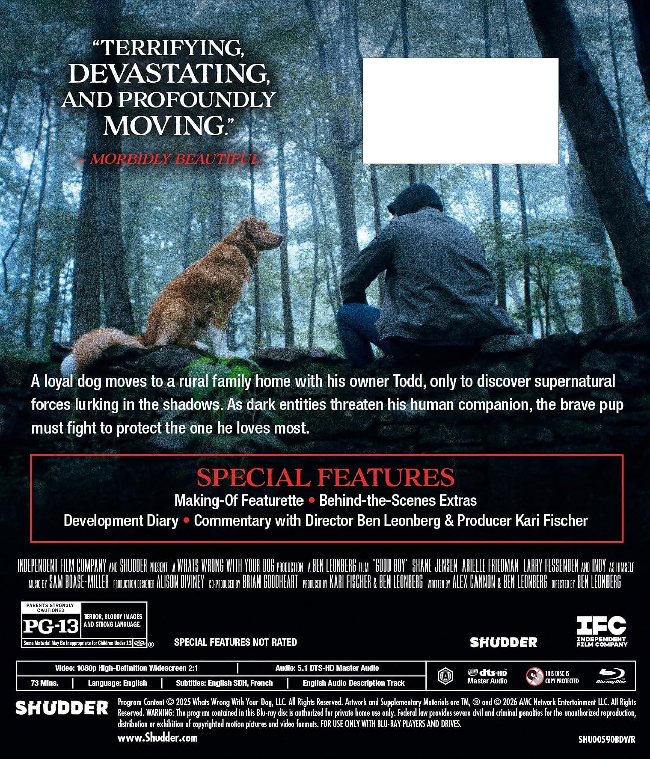 Detalle 2 de Good Boy SHU00590BD Blu-ray, Widescreen Horror Thriller, 1 Hour 12 Minutes