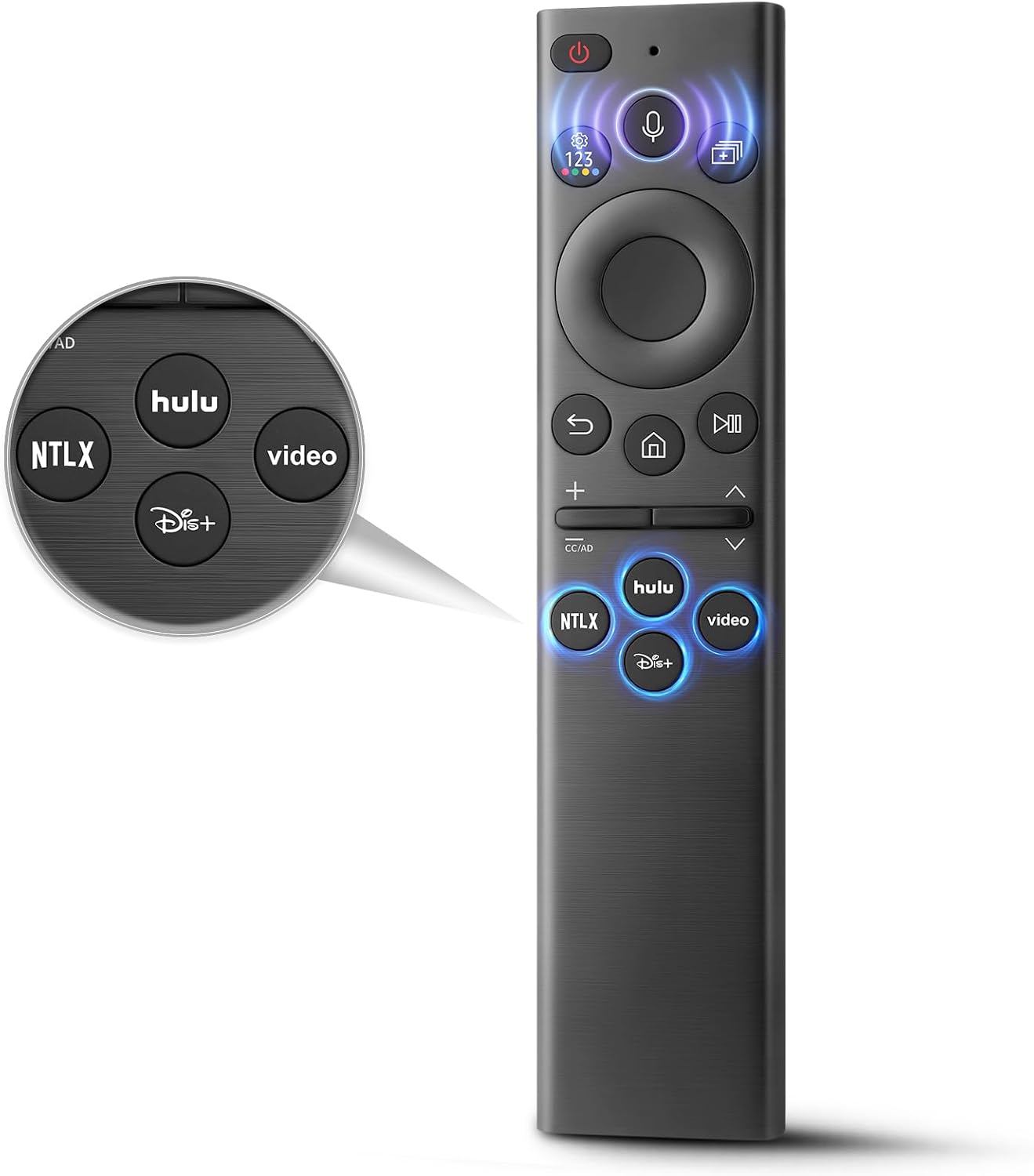 Detalle de Angrox Voice Remote for Samsung TVs (2019–2024) – Universal Replacement with Voice Control