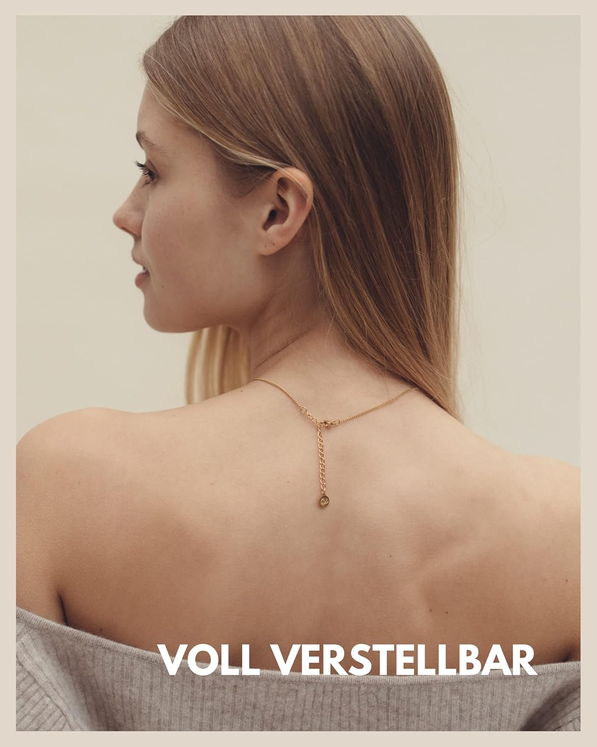 Detalle de Weltkugel Kette von GD GOOD.designs mit Weltkarte & Plättchen – wasserfeste Layering-Halskette in Silber, Gold oder Roségold