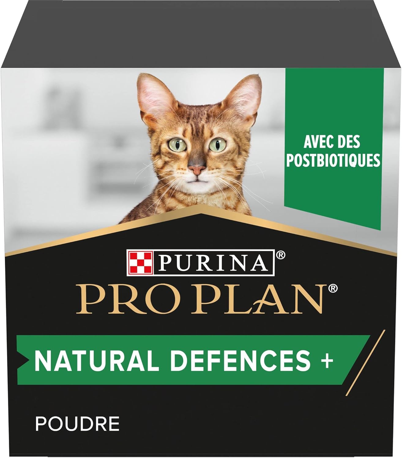Detalle de PURINA PRO PLAN Natural Defences+ Chat — Poudre pour chat adulte, soutien immunitaire, boîte 60g