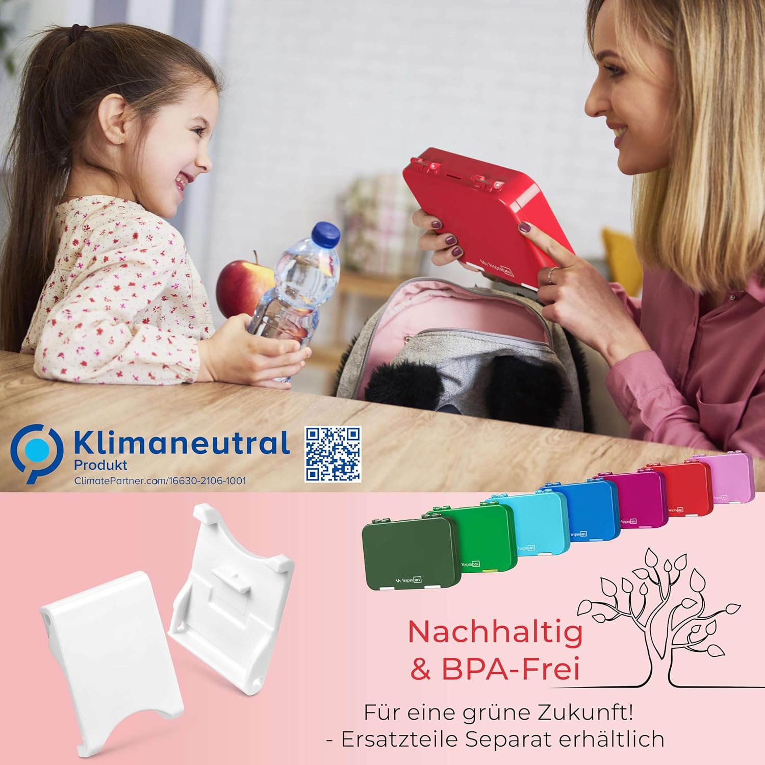 Thumbnail 5 de My Vesperbox® Brotdose für Kinder mit Fächern [LEN] – Bento Box, 4 oder 6 Fächer, LFGB-zertifiziert