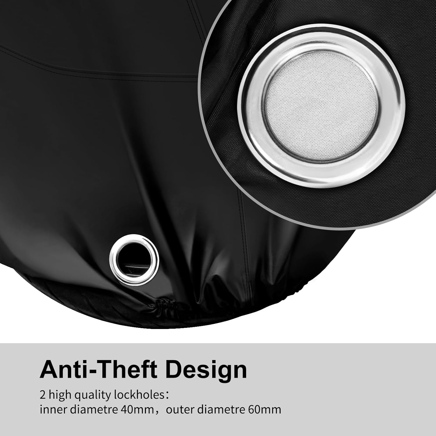 Thumbnail 3 de WOLTU Bâche de protection pour moto en tissu Oxford 210D imperméable et anti-UV (taille 245 x 105 x 125 cm), noire